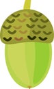 Cartoon green acorn